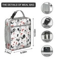 thumbnail image 3 of Hen Insulated Lunch Box Teen Reusable Lunch Bag with Side Pocket Lunch Box Containers Office Hiking, 3 of 6