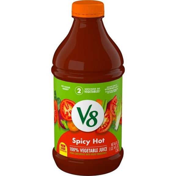 V8 Spicy Hot 100% Vegetable Juice - 46 fl oz- Pack of 2