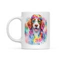thumbnail image 2 of Hippie Brittany Spaniel Portrait Watercolor Tie-Dye Vintage Styles Mug Brittany Dog Lover Gifts Idea Coffee Tea Cup - 00014, 2 of 4