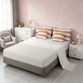 thumbnail image 4 of Homewish Geometric Stripes Full Size Bedding Sets for Girls, Orange White Gray Full Size Bed in a Bag, Gray Reversible, 7-Piece, 4 of 7