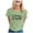 Green, variant on Women's Summer T Shirts Casual Short Sleeve Crew Neck Bride Letter Print Wedding Party Slim fit Tops Red XXL