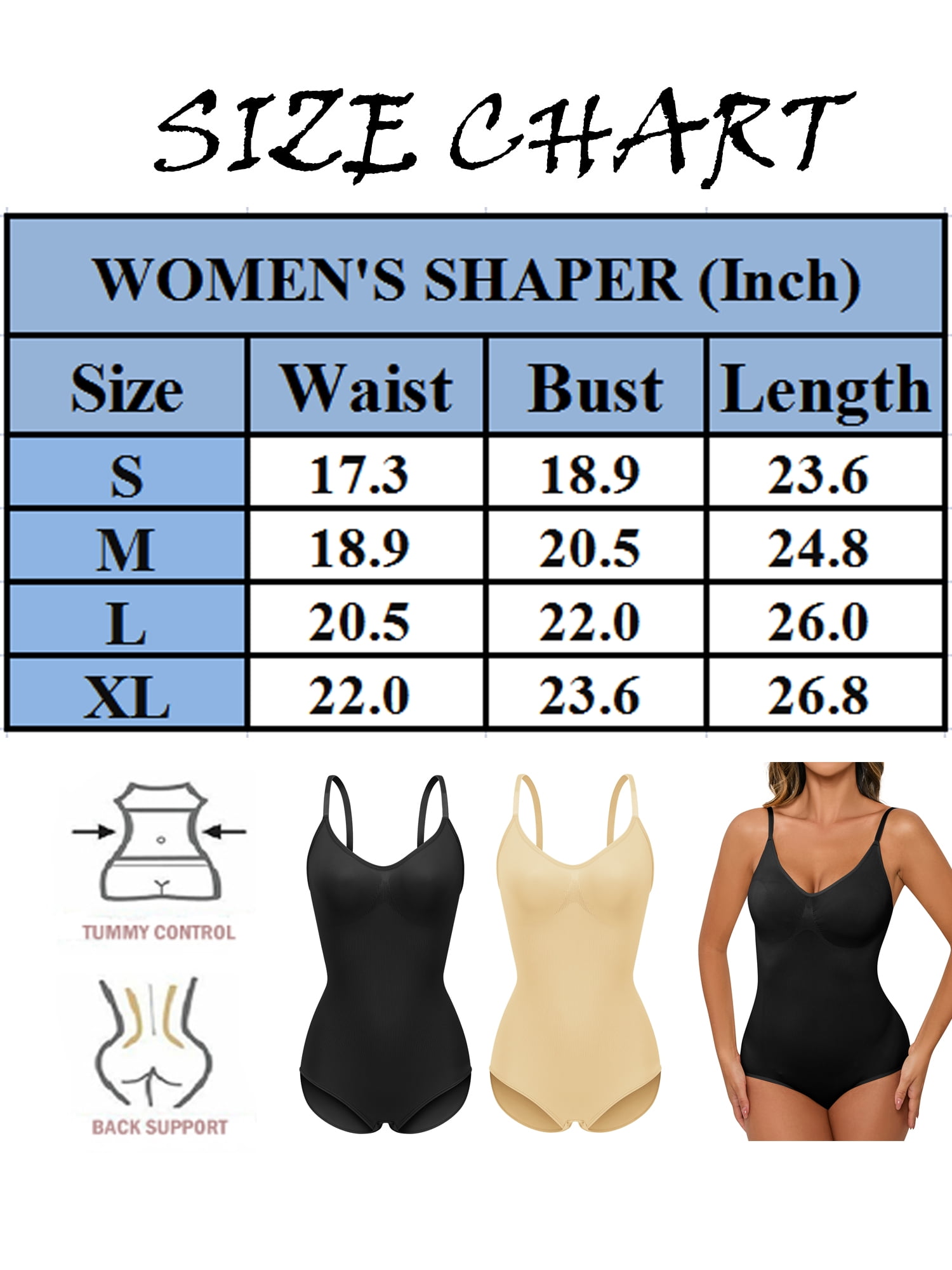 SAYFUT Shapewear Bodysuit for Women Tummy Control Thong Bodyshapers  Backless Tank Tops Body Shaper