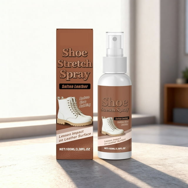 Limpiador doméstico, 100 ml, spray para hormas de zapatos, apto para diversos materiales, cómodo y sin manchas, suave para uso diario en diversos tipos de calzado. Solución de limpieza.