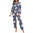 thumbnail image 5 of XIAOCHA Women Halloween Print Pajama Set Long Sleeve Button Down Sleep Pant Set, 5 of 5