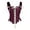 Purple, variant on Womens Corset Tops Vintage Gothic Overbust Bustier 2025 Fashion Lace Up Satin Boned Bodyshaper Corset Bridal Shapewear Plus Size Bodysuit Halloween Costume Khaki XXL