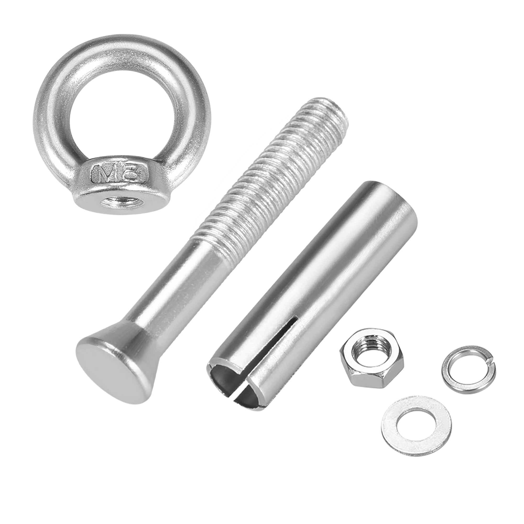 M8 x 80 Expansion Eyebolt Eye Nut Screw with Ring Anchor Raw Bolts 2