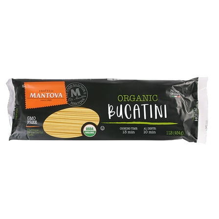 Mantova Organic Bucatini, 1 lb (Pack of 3)