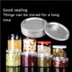 thumbnail image 4 of Kearding Tapas de tarro de masón de boca regular de 86mm, 24 Uds., tapas de tarro de conservas de masón a prueba de fugas con anillo de Cocina y Comedor Plata, 4 of 6