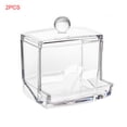 thumbnail image 4 of 2 Pieces Square Q-tips Cotton Swabs Holder Cotton Swabs swabs stand rack Cotton Storage Stand Rack Organizer Box Cosmetic Makeup Case, 4 of 9