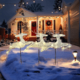 thumbnail image 2 of 3 Pcs Lumières de Décoration Extérieure de Noël Décorations Éclairées 2D Famille de Rennes Décorations de Pelouse Extérieure, 2 of 8