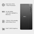 thumbnail image 4 of Dell Tower Desktop ECT1250 - Intel Core Ultra 7-265 Processor, Intel UHD Graphics, 16GB DDR5 5600MT/s Memory, 1TB M.2 SSD, 3.0 SD Card Reader, Wired Keyboard and Mouse, Basic Onsite Service, 4 of 5