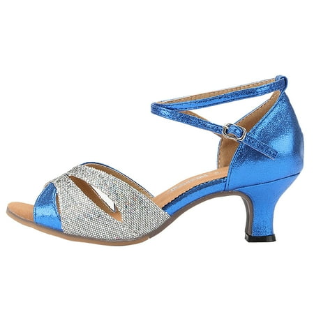 

Mzoazpie Women s Outdoor Rubber Sole Sandals for Women 5.5 Cm Medium Heel Sandal Wedges for Women Soft Sole Fashion Latin Women s Heeled Sandals Dance Shoes