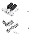 thumbnail image 3 of Pedales de pie de moto de metal Profesional Accesorios de piezas de motociclismo de pedal universal fijo con electroplate de llave de llave de instalación 1 par Inevent VI002307-02, 3 of 6
