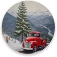 thumbnail image 2 of Christmas Truck Coasters Absorbent Moisture Non-Slip Drink Coaster Ceramic Stone with Cork Base Desktop Protection, 2PCS, 2 of 6