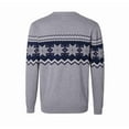 thumbnail image 3 of Krumba Mens Knit Cotton Sweater Round Neck Long Sleeve Pullover Gray 2XL, 3 of 4