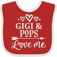 thumbnail image 3 of Inktastic Gigi and Pops Love Me Boys or Girls Baby Bib, 3 of 4