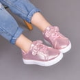 thumbnail image 3 of WXFAZCVU Toddler Girl Shoes Shiny Bow Soft Soled Shoes Lightweight Sneakers Fashion Goingout Size 6.5, 3 of 4