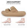thumbnail image 2 of BERANMEY Double Buckle Adjustable Slides Sandals for Women and Men Casual Pillow Slippers for Women EVA Flat Slides Sandals, 2 of 6