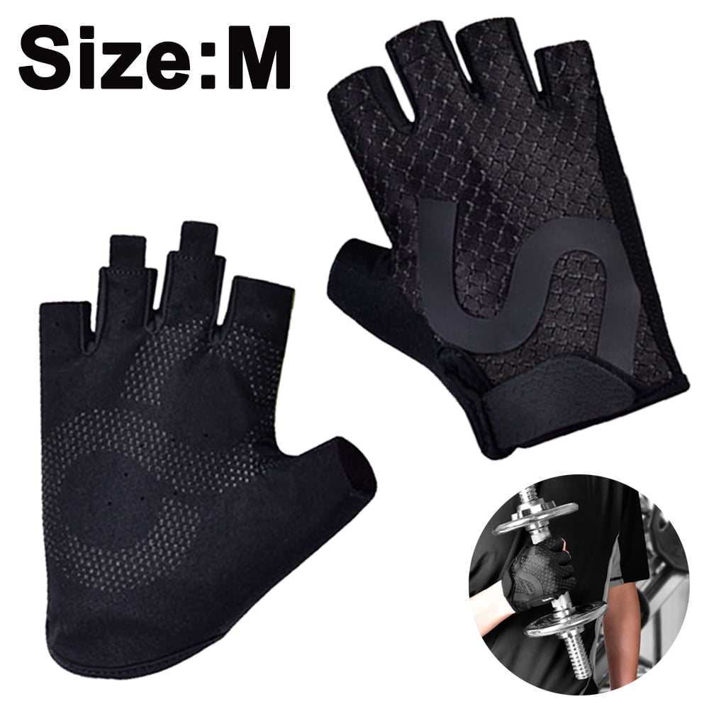 Half Finger Hand Gloves Gel Bike Gym Crossfit Sport Microfiber Cycling Strength 