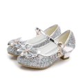 thumbnail image 1 of Zapatos de cuero de princesa mariposa para niños, zapatos de tacón alto con lazo de diamante, zapatos de baile con purpurina para niñas, zapatos de baile de fiesta a la moda, 1 of 4