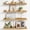 Oak, variant on Floating Picture Ledge Shelves for Wall Set of 4, 24 Inch Wall Shelves with Lip Long Large Nursery Book Shelf for Toys Storage Kids Bookshelf Wall Mounted Living Room Bedroom Decor Frames