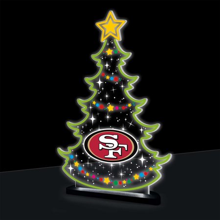 San Francisco 49ers 10 LED Tabletop Christmas Tree Desklite Sign