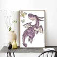 thumbnail image 4 of Full Range Of Embroidery Starter Kits Stamped Cross Stitch Kits Beginners For Diy Embroidery 11ct 3 Strands - The Purple Little Dragon 10.615.7(inch), 4 of 5