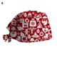 thumbnail image 4 of Gorro sanitario de algodón con estampado Floral para enfermera, gorro cómodo con banda para el sudor y estampado de dibujos animados, para Navidad, 2022, 4 of 4