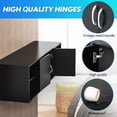 thumbnail image 3 of Wall Mounted Desk Hutch with Doors - Modern Floating Console Media Cabinet with Storage, Black, 41", 3 of 5