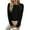 Black, variant on Wutalume Women's Casual Fashion Long Sleeve Solid Color Asymmetrical Button Down Knit Sweater Top, Unique Hem Design, Modern Pullover for Stylish Looks,Black L