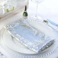 thumbnail image 2 of BalsaCircle 50 Pieces 20" Silver Sequins Napkins Wedding Decorating Tablecloths Holiday Dinner Party Table Decorations, 2 of 4