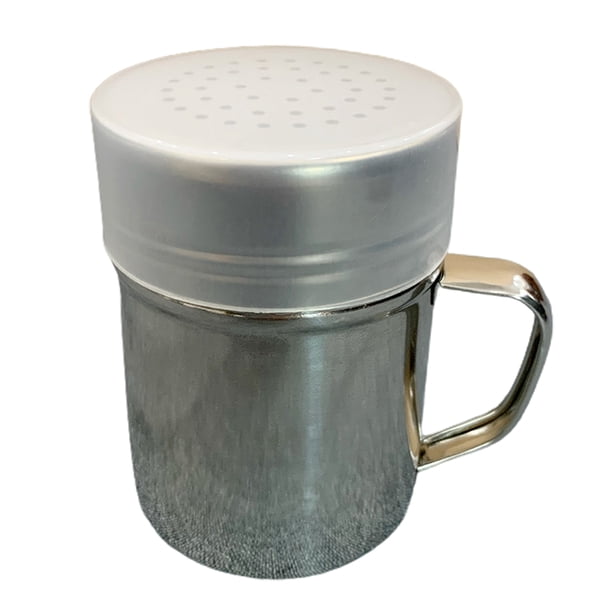 Agitador de especias con tapa y asa, de orificio mediano, para queso parmesano, apto para lavavajillas, de acero inoxidable, dispensador de condimentos y hojuelas de chile, suministros de cocina