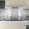 thumbnail image 2 of Costway 36" Under Cabinet Range Hood with 4 Fan Speed Adjustable LED Lights Time Setting Silver, 2 of 10