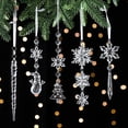 thumbnail image 4 of Naiovety Decoración colgante de árbol de Navidad, copo de nieve Artificial a la moda, adorno colgante brillante decorativo para oficina interior Kits de decoración para fiestas tipo 4 Naiovety HA073773-04, 4 of 6