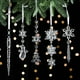 thumbnail image 3 of Adorno colgante brillante Yuarrent Árbol de Navidad Acrílico Copo de nieve artificial Fiesta decorativa para oficina Tipo HA073773-02, 3 of 6
