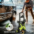 thumbnail image 6 of YISUFO 2500 Max PSI Electric Pressure Washer, 1700W Power Washer With 5 Nozzles, Foam Cannon, 25ft Hose, High Pressure Cleaner Wash Machine for Car Patios Garden Fences - Green, 6 of 8