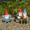 thumbnail image 5 of ICERUN Garden Gnomes,Resin Little Dwarf Holding Beer Sculpture Yard Decorations Outdoor,Color Retention Funny Garden Gnomes,Style1, 5 of 7