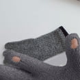 thumbnail image 4 of workcargo Knitted Cotton Gloves for Juniors - Gray, Free Size (One Size Fits Most), Touchscreen Compatible, Breathable Thermal Cold Weather Gloves for Daily Use, 4 of 4