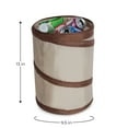 thumbnail image 4 of Smart Design Spiral Pop Up Trash Bin - 9.5 inch x 13 inch - Beige with Dark Brown Trim, 4 of 7