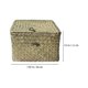 thumbnail image 2 of Multipurpose Seaweed Woven Storage Box for Home Decor Red Material with Lid 1Set, 2 of 4