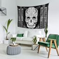 thumbnail image 3 of XMXT Wall Tapestry, Cosmic Skull Design Print Wall Decor Tapestry for Bedroom, 60 x 40 inches Black, 3 of 9