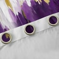 thumbnail image 4 of Homewish Garffiti Aesthetic Curtains Pack of 2 (42x84 Each),Oil Painting Artistic Curtains Blackout,Purple White Gold Bedroom Curtains For Adults,Luxury Bedroom Decor, 4 of 6