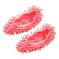 thumbnail image 1 of Zapatillas de trapeador Zulema Reutilizable polvo mopa limpiador 2 uds rosa, 1 of 7