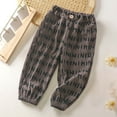 thumbnail image 3 of CHEEREAM Children Kids Boys Girls Elastic Autumn Winter Corduroy Casual Letter Print Long Bloomers Pants for 1-8 Years, 3 of 3