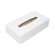 thumbnail image 1 of Matsuzay Soporte de caja de pañuelos resistente y duradero para almacenamiento de servilletas de , elegante soporte para servilletas de Almacenamiento y organización del hogar blanco 2, 1 of 6