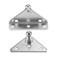 thumbnail image 1 of Unique Bargains 2 Pcs 10mm Ball Studs Mounting Brackets for Gas Strut Shock Spring Prop Lift Support Silver Tone, 1 of 6