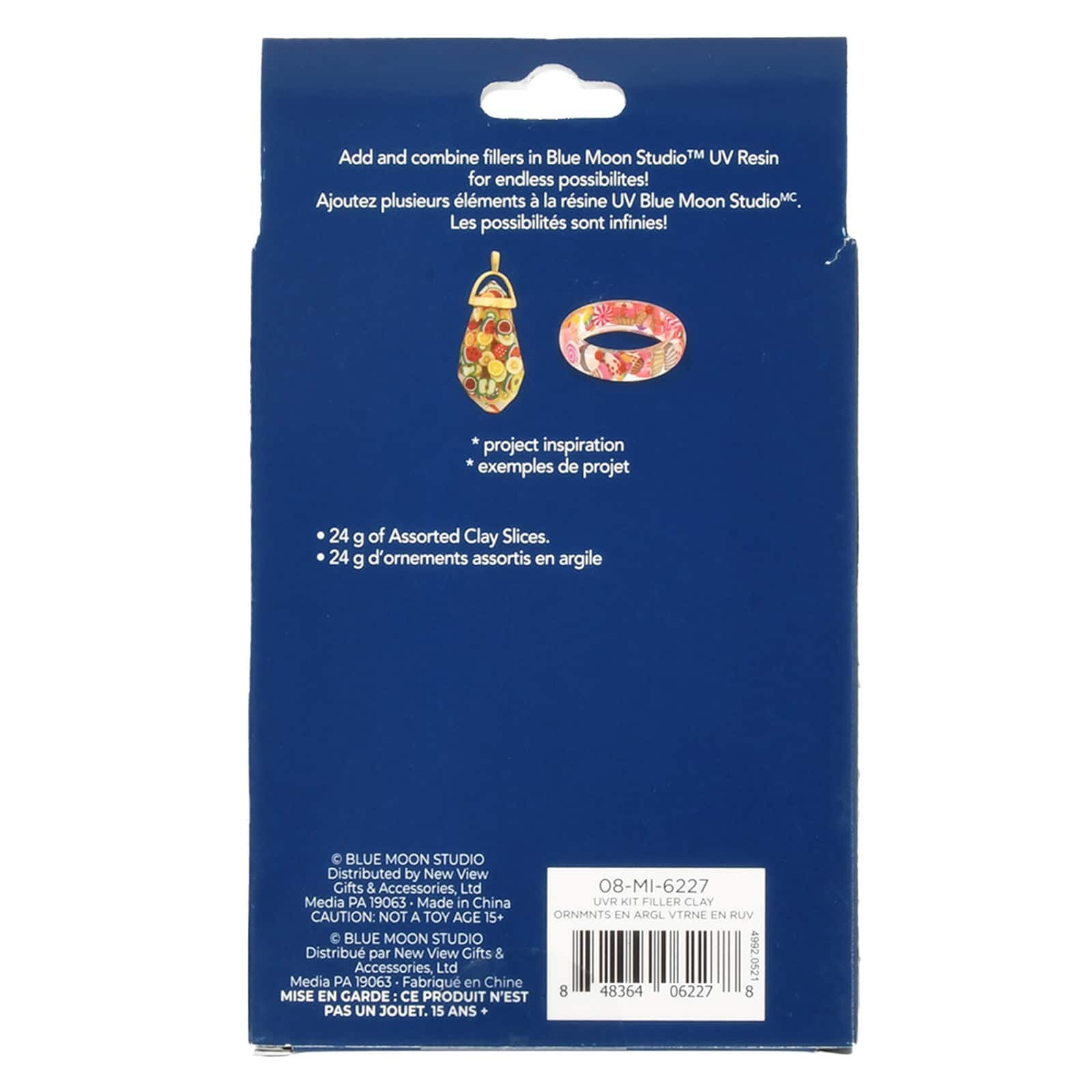 Blue Moon Studio UV Resin Craft Clay Filler Kit, 6 Pack
