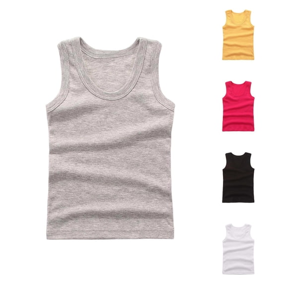 Boys Tank Top Undershirt Thin Layering Sleeveless Shirt for Tweens Tween Children Summer Wear Boys Size 14 Graphic Tees 13-14 Years
