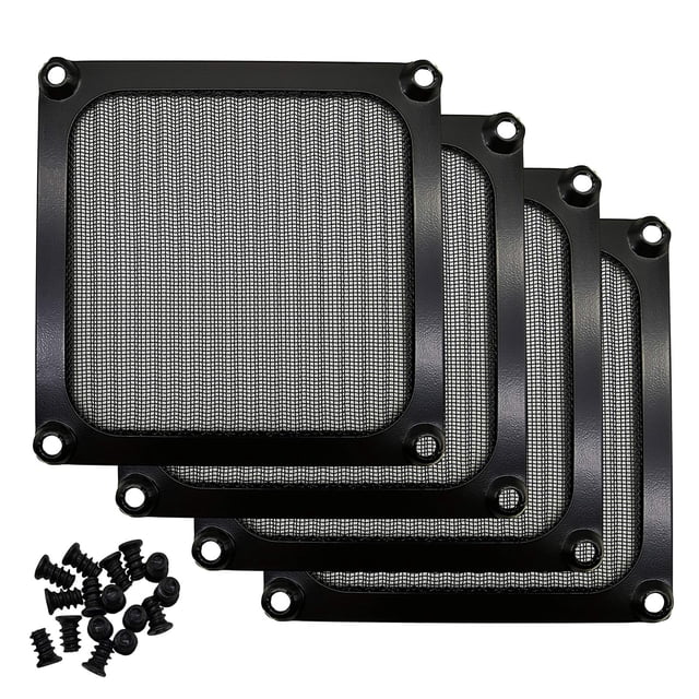 Rejilla con filtro de ventilador, marco de aluminio de 90 mm y 92 mm con acero inoxidable