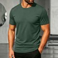 thumbnail image 5 of KPOPLK Men's Shirts Short Sleeve Quick Dry Lightweight T-Shirt Men Big and Tall Running Moisture Wicking Top Dark Green 8XL, 5 of 7